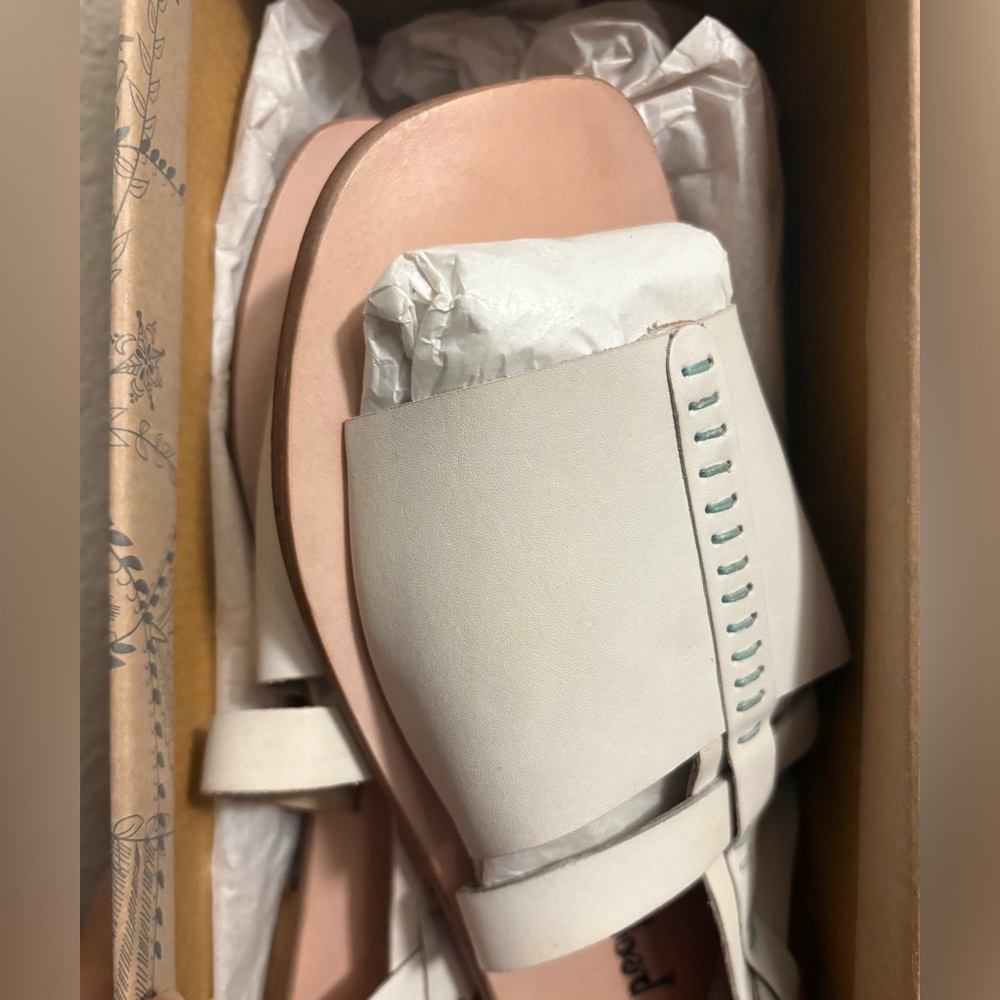 Free People Women's Long Weekend Sandals Off White - Picture 5 of 9